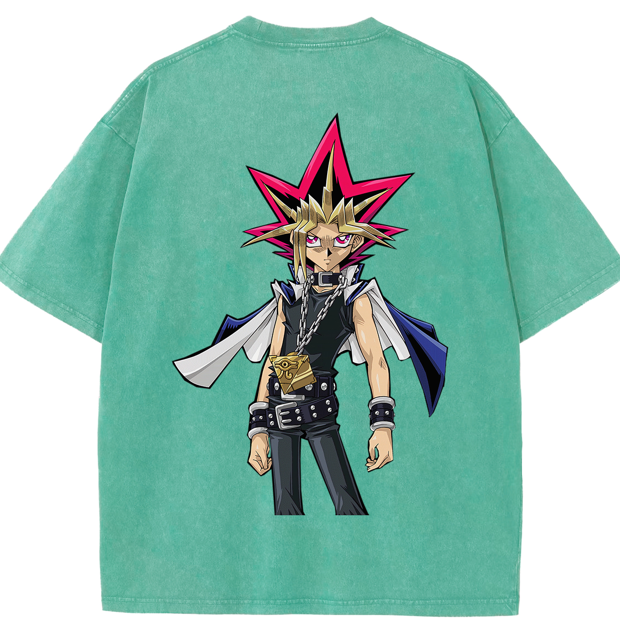（画像用） 遊☆戯☆王 Yu-Gi-Oh! 綿100% ヴィンテージ風 半袖Tシャツ（背面プリント）